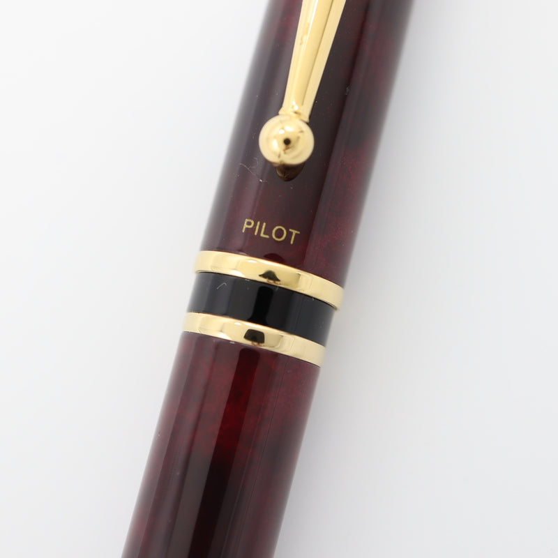 未使用 PILOT パイロット 万年筆 ペン先14k-585刻印 FG-IMK-BRF グランセ 赤 マーブル 筆記用具 文具 H3492