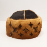 LOUIS VUITTON LV ルイヴィトン 帽子 ミンク S コサックハット モノグラム 茶色 箱有 maki563