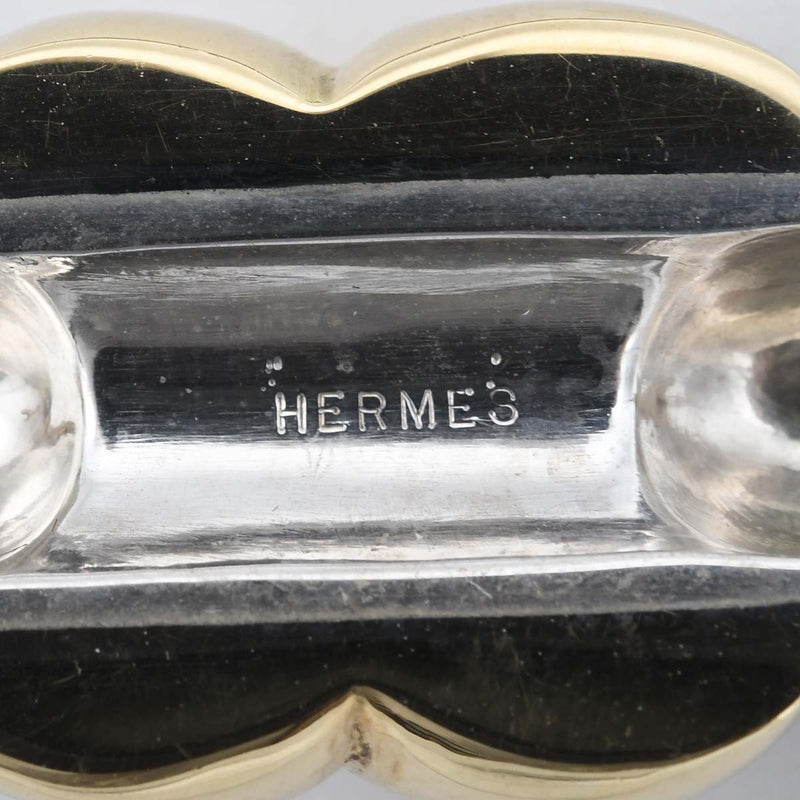 HERMES エルメス ブローチ 18K ツイスト アクセサリー 約8.9g ゴールド×シルバーカラー 袋有 H19003