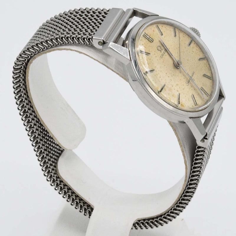 腕時計 稼働 OMEGA オメガ シーマスター 30 135.007-66 cal.286 手巻き シルバー色文字盤 ベルト社外品 箱有 H1289