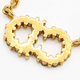 Christian Dior ディオール CDロゴ ラインストーン ネックレス アクセサリー ゴールドカラー 総重量約4.4g 箱有 25k565-1