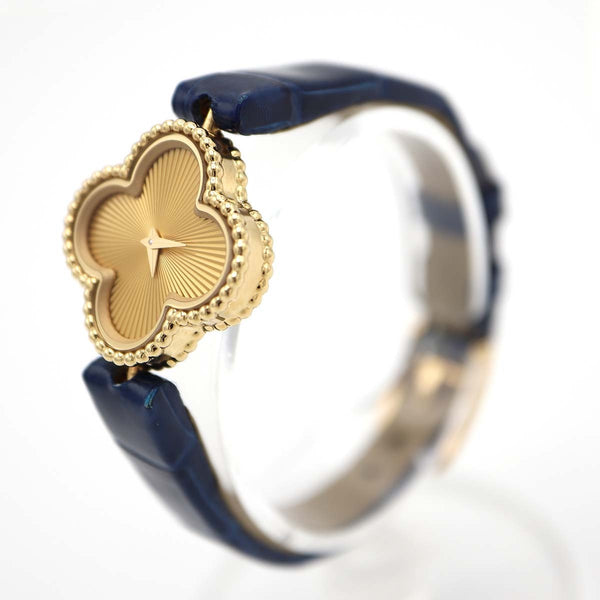 稼働 腕時計 VanCleef&Arpels VCA ヴァンクリーフ アルハンブラ Au750 VCAR08WT00 2025.10月電池交換済 箱保 25k877-1