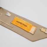 HERMES エルメス ツイリー イン・ザ・ポケット In the Pocket スカーフ ベージュ ブラウン シルク100 箱 H24222
