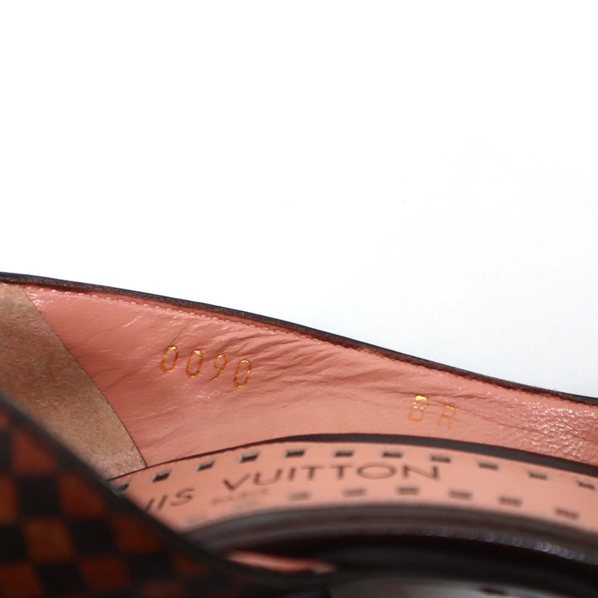 LV ルイヴィトン ハイヒール サンダル ダミエ柄 36 1/2 靴 LOUIS