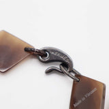HERMES エルメス バッファローホーン ネックレス ロング ブラウン レッド系 H1535-2