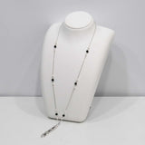 仕上済 MIKIMOTO ミキモト ネックレス パール オニキス K18 D0.84 17.7g ジュエリー 箱有 H17687