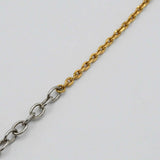 LOUIS VUITTON ルイヴィトン LV ネックレス M68074 ゴールドカラー×シルバーカラー コンビ アクセサリー ok947