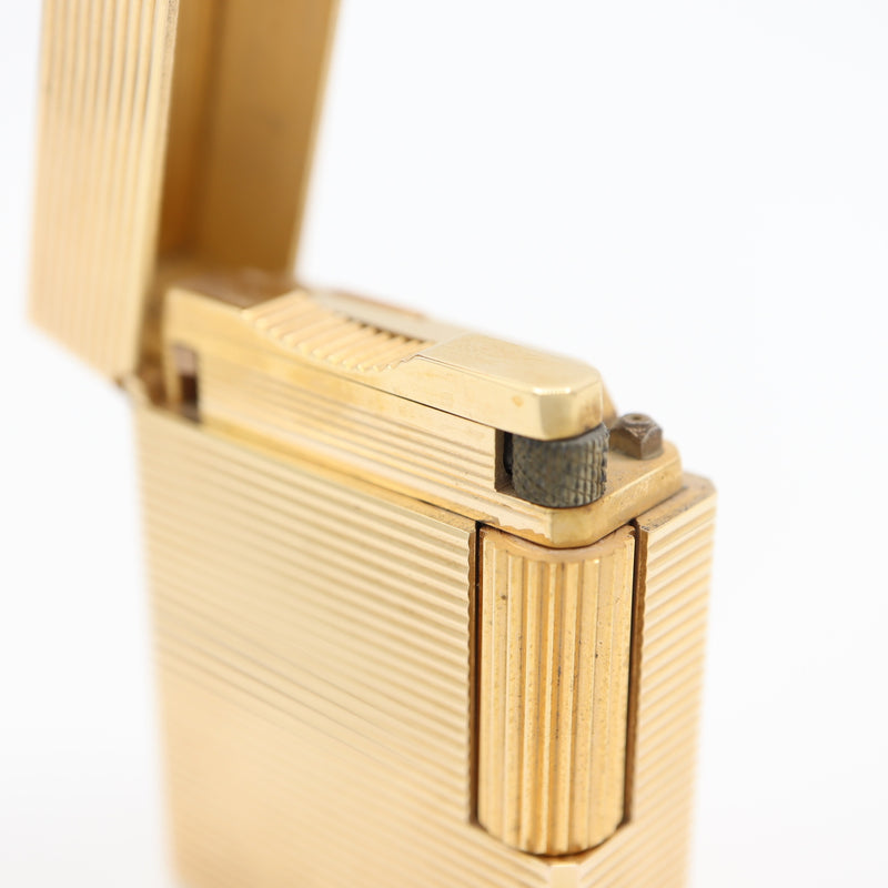 S.T. Dupont デュポン ガスライター ライン1 ショート LINE1 20μ ローラー式 ゴールド色 喫煙具 着火未確認 ケース M1611