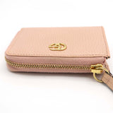 GUCCI グッチ GG マーモント L字 ジップアラウンド 財布 ジップウォレット ピンク カードケース H21010
