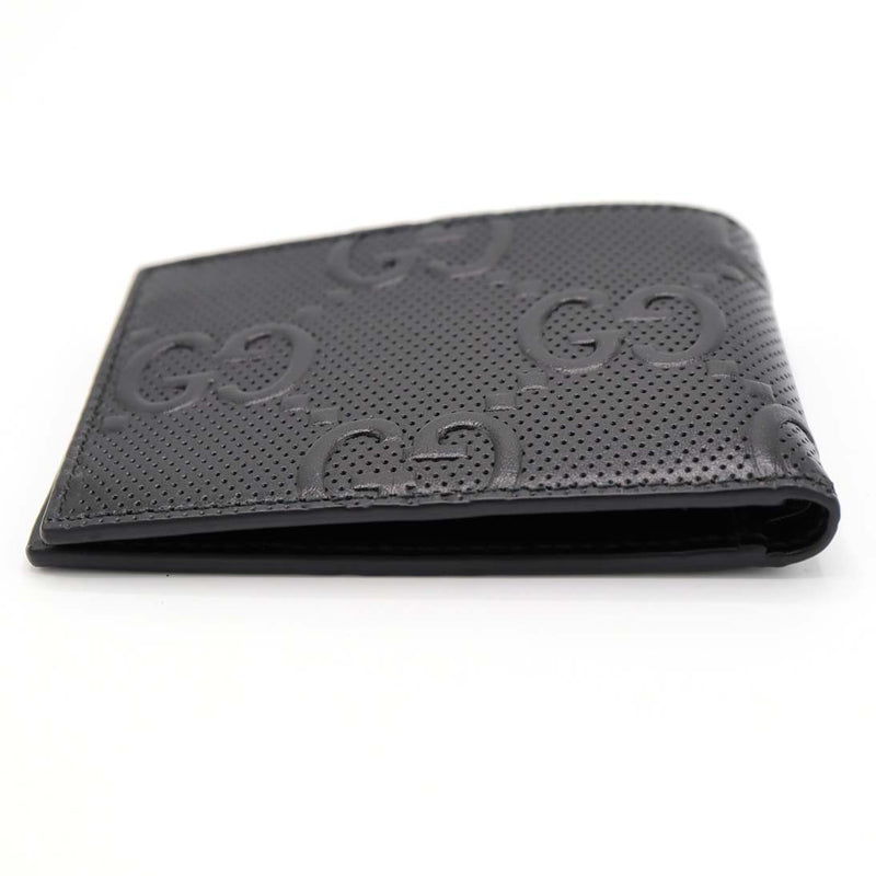 GUCCI グッチ GG エンボス 札入れ カードケース 625559 レザー ブラック 箱有 25k680-1