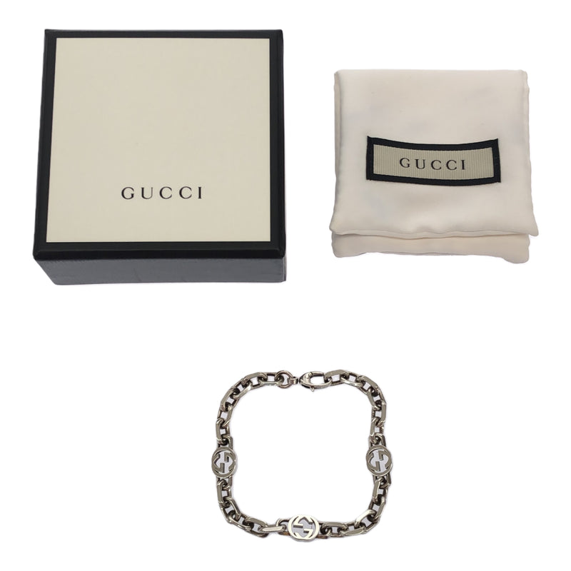 GUCCI グッチ インターロッキングG ブレスレット シルバー 925 総重量約19.6g アクセサリー H3205