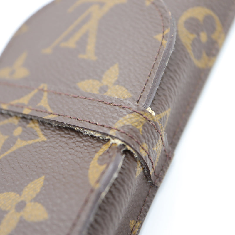 LOUIS VUITTON ルイヴィトン LV M62970 エテュイ リュネット ラバ メガネケース ペンケース ブラウン系 H19381