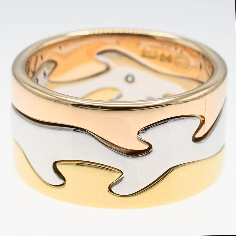仕上済 GEORG JENSEN ジョージジェンセン フュージョンリング 指輪 #56 750 D入り 約16.5~17号 約16.4g ジュエリー H6601
