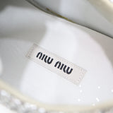 miumiu ミュウミュウ スニーカー 643 グリッター ラメ 36 1/2 23.5cm シルバーカラー レディース 箱有 24k1-8