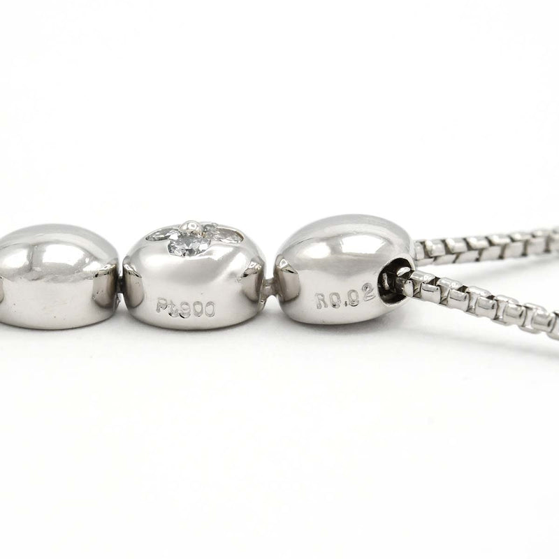 仕上済 CELINE セリーヌ ネックレス pt850/900 ダイヤモンド D0.20 ルビー R0.02 約12.4g アクセサリー 20k253-2