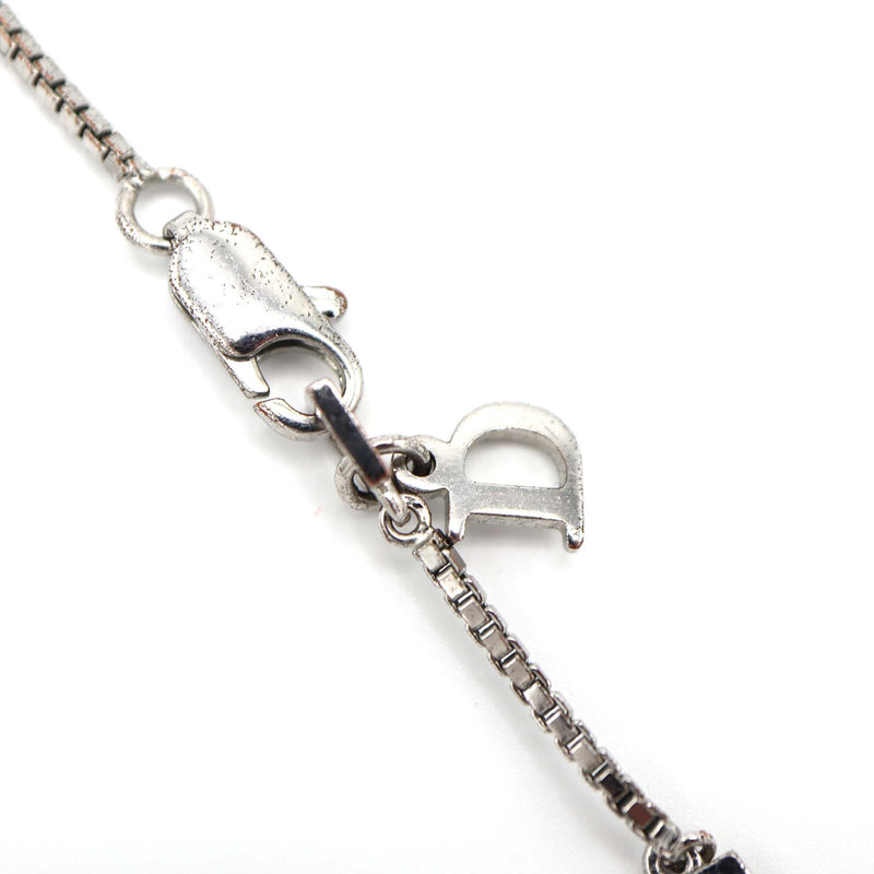 Christian Dior ディオール ネックレス プレート ドッグタグ シルバーカラー 約9.5g アクセサリー H1685