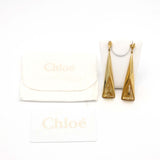 Chloe クロエ ピアス トライアングル 三角型 約30.8g ゴールドカラー アクセサリー 24k518-2
