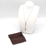 H20969 CELINE セリーヌ ネックレス ロゴ ラインストーン シルバーカラー 約7g アクセサリー H20969
