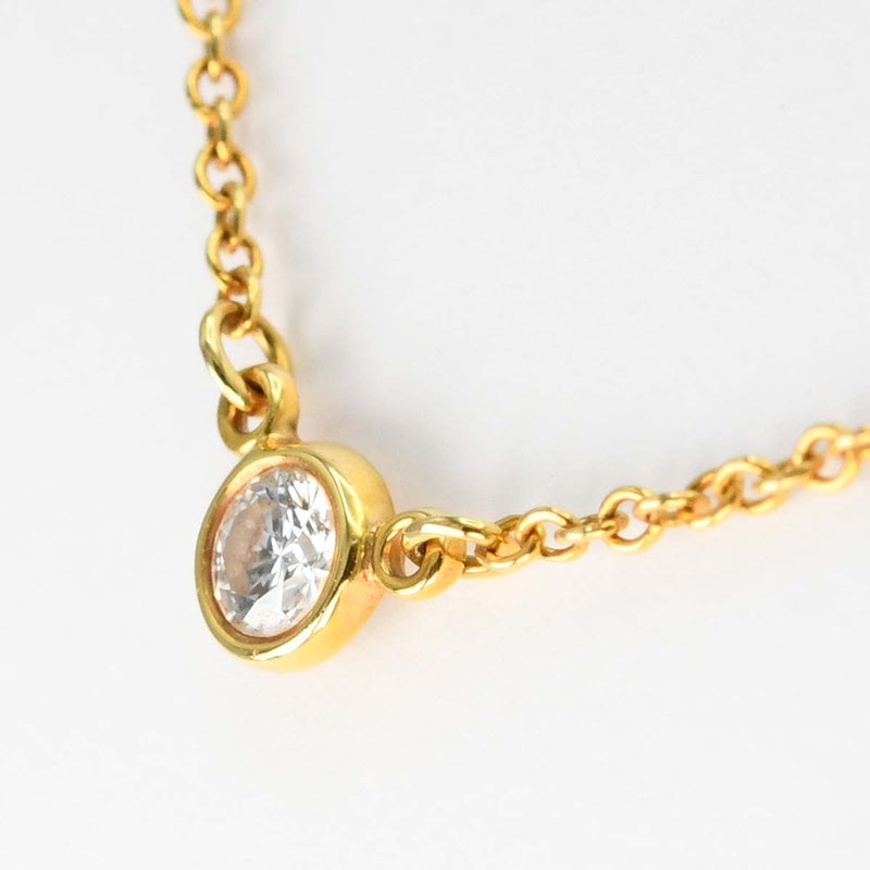 仕上げ済 TIFFANY＆Co. ティファニー バイザヤード ネックレス 750 ゴールド 約1.7g 約3.9mm レディース アクセサリー 箱・保管袋有 H17849