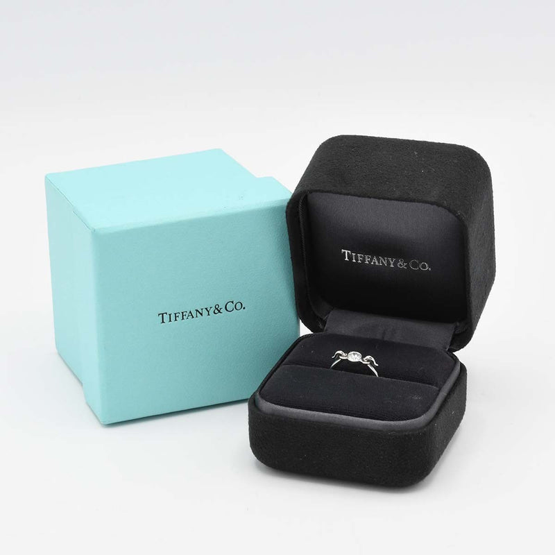 仕上げ済 TIFFANY&Co. ティファニー スワン リング ダイヤ プラチナ Pt950 6.5号 3.2g 箱ケースあり ok1250
