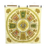 HERMES エルメス スカーフ カレ90 Poste et Cavalerie サーベル飾り袋 ベージュ系 シルク100％ M2336-1