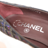 CHANEL シャネル ヒール パンプス A G27495 ツイード 36 1/2 ブラック マルチカラー 靴 レディース H24146