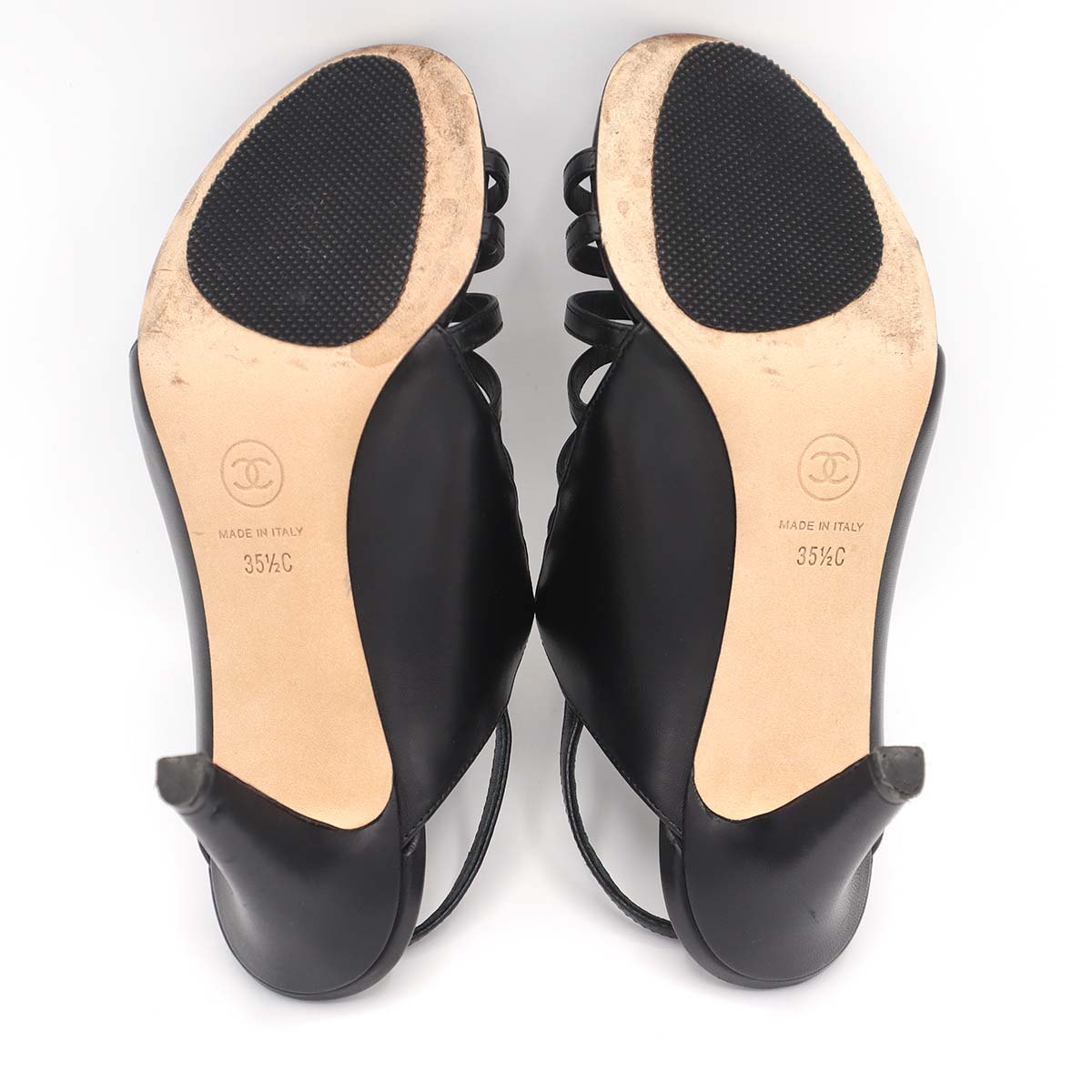 CHANEL シャネル ヒール サンダル ココマーク パール サイズ35 1