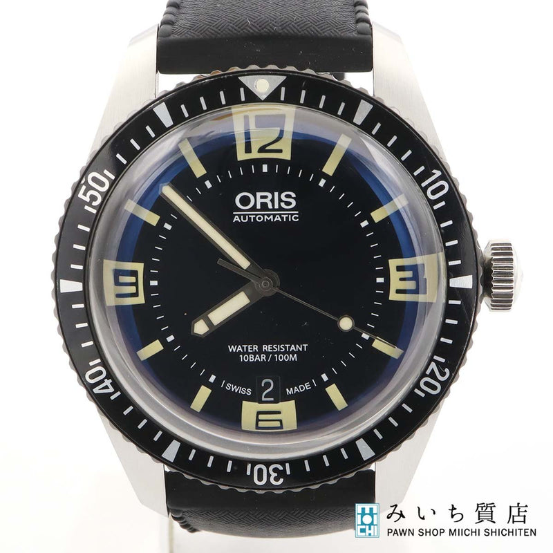 稼働 腕時計 ORIS オリス ダイバーズ65 自動巻き ブラックベゼル