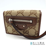 GUCCI×BALENCIAGA グッチ バレンシアガ コラボ GGキャンバス ベージュ×エボニー 681708 財布 箱有 ok1460