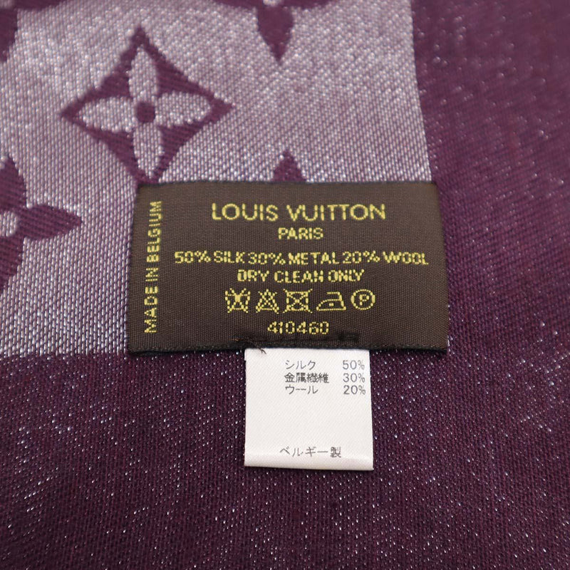 LOUIS VUITTON ルイ・ヴィトン 大判 ストール 410460 140cm モノグラム シャイン パープル ショール yo1211