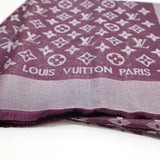 LOUIS VUITTON ルイ・ヴィトン 大判 ストール 410460 140cm モノグラム シャイン パープル ショール yo1211