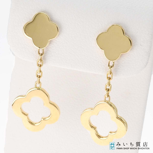 仕上済 VanCleef&Arpels VCA ヴァンクリーフ&アーペル ピアス ビザンチン アルハンブラ K18 750 5.3g アクセサリー H14054