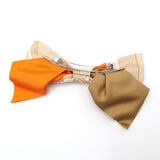 HERMES エルメス グルネル エクスリブリス バレッタ リボン オレンジ 服飾小物 H9387