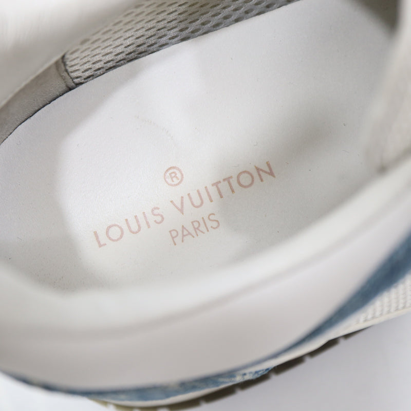 LOUIS VUITTON ルイヴィトン LV NV0179 ランアウェイライン スニーカー 靴 38サイズ デニム レザー M4035
