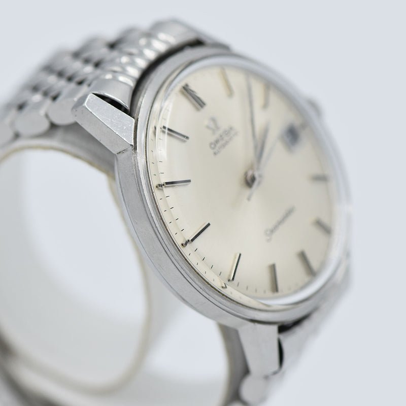 稼働 腕時計 OMEGA オメガ Seamaster シーマスター cal.565 166.037 デイト 自動巻き シルバー色文字盤 21k575-1