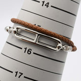 HERMES エルメス ルリ ドゥブルトゥール ブレスレット レザー ブラウン アクセサリー 袋箱 J165