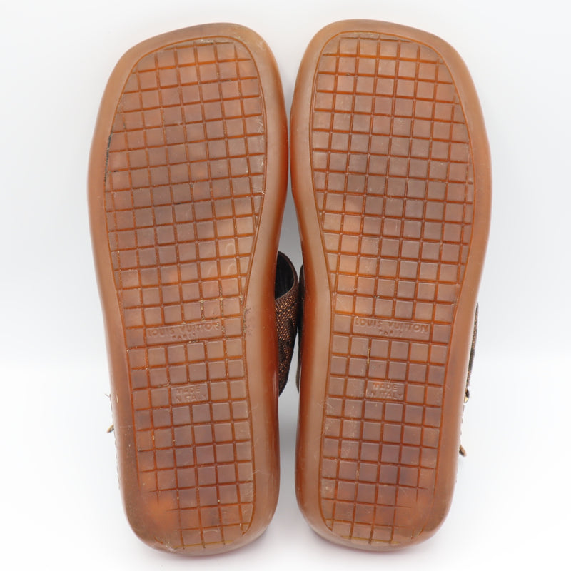 LOUIS VUITTON ルイヴィトン LV MA0031 サンダル ラバーソール 38 1/2 ブラウン系 箱有 yo875