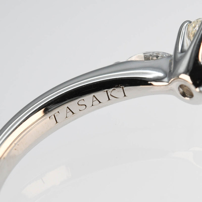 仕上済 TASAKI タサキ ダイヤ リング 指輪 pt950 D0.55 0.11 約9号 約4.3g ジュエリー アクセサリー 箱有 H6016