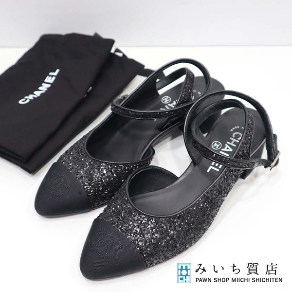 シャネル CHANEL パンプス ココマーク ブラック 36C サイズ 23.0cm G37594 黒 ブラック 靴 サンダル H11702