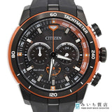 腕時計 稼働 CITIZEN シチズン B620-S094828 CA4154-07E タキシメーター エコドライブ クロノグラフ 黒文字盤  箱有 25k459-3