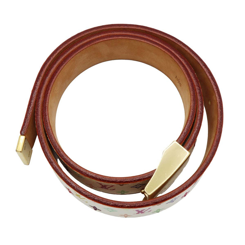 LOUIS VUITTON ルイヴィトン M9270U サンチュール キャレ マルチカラー モノグラム ベルト 80/32 箱あり M4449