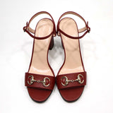 GUCCI グッチ ホースビット レザー ストラップ サンダル ミュール 赤 サイズ36 1/2 23.5cm 箱有 H8910
