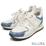 LOUIS VUITTON ルイヴィトン LV NV0179 ランアウェイライン スニーカー 靴 38サイズ デニム レザー M4035