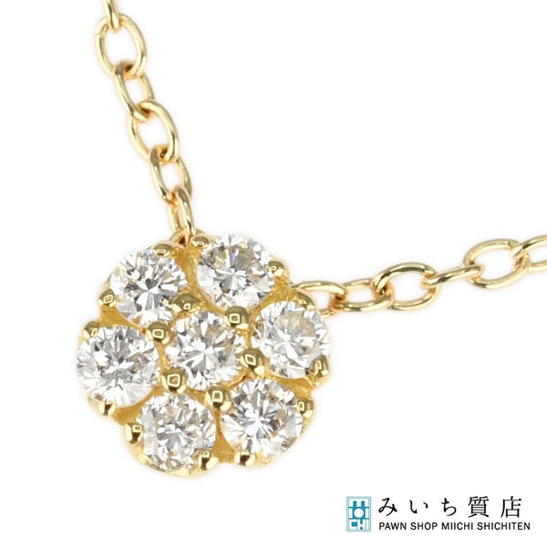 仕上済 Ponte Vecchio ポンテヴェキオ PV ネックレス K18 D0.14 2.0g ジュエリー ok595