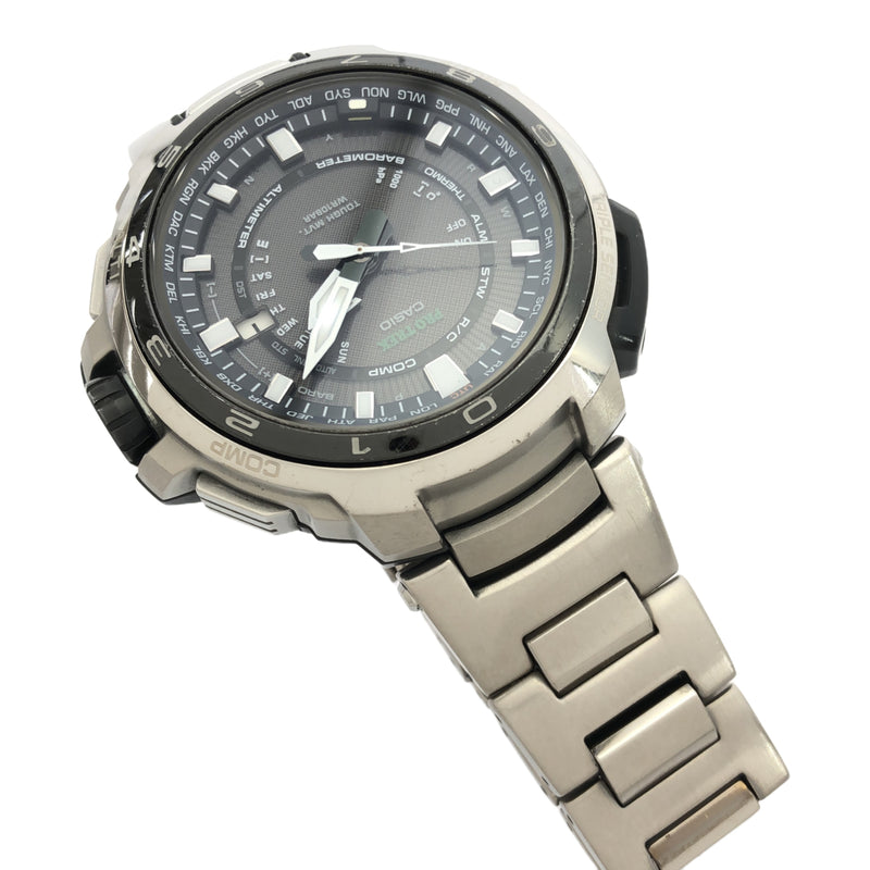 腕時計 稼働 CASIO カシオ PRX7000T プロトレック 電波ソーラー  黒色文字盤 H3624