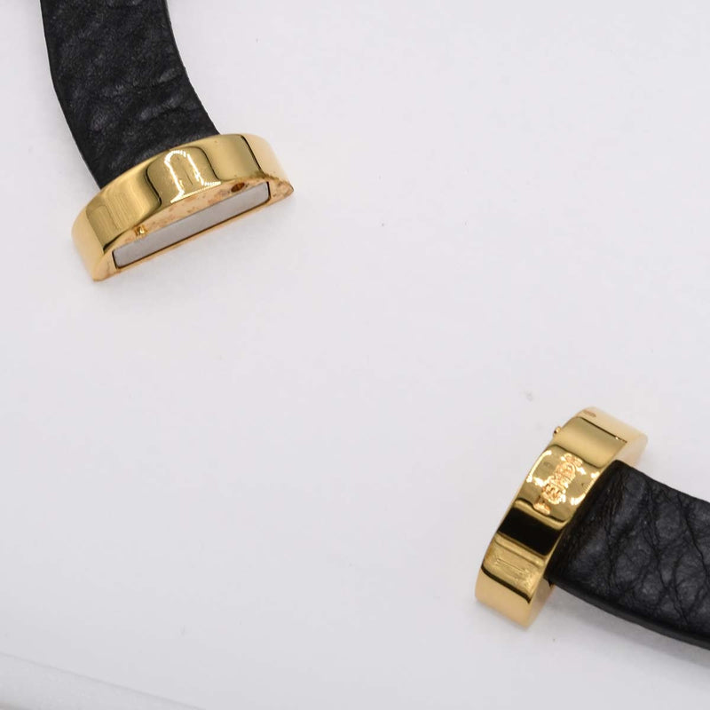 FENDI フェンディ ネックレス チョーカー レザー ブラック アクセサリー H9120