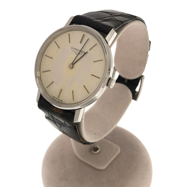 稼働 腕時計 LONGINES ロンジン 4127 847 L847.4 ラウンド 手巻き シルバー色文字盤 H1843