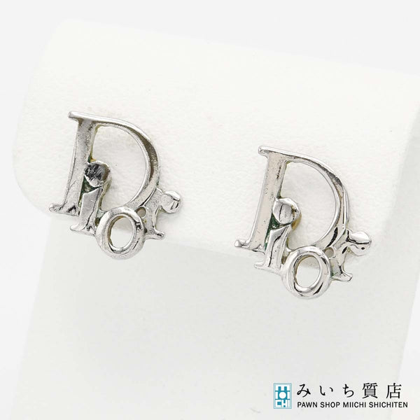 Christian Dior ディオール ピアス ロゴ シルバーカラー アクセサリー レディース H2678