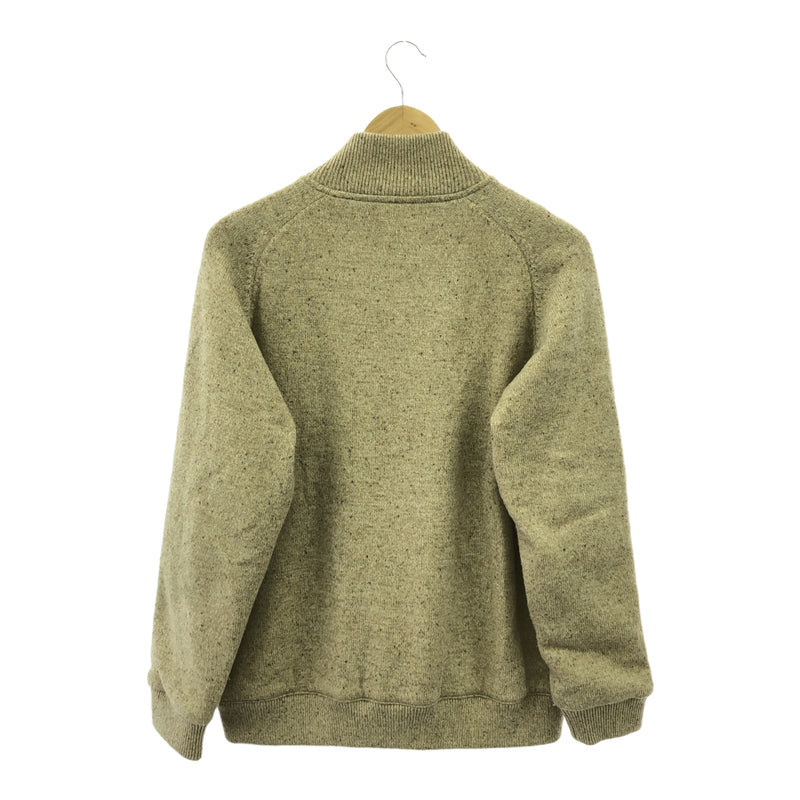 BURBERRY LONDON バーバリー ロンドン ジップアップニット ベージュ チェック Mサイズ レディース ok360-26