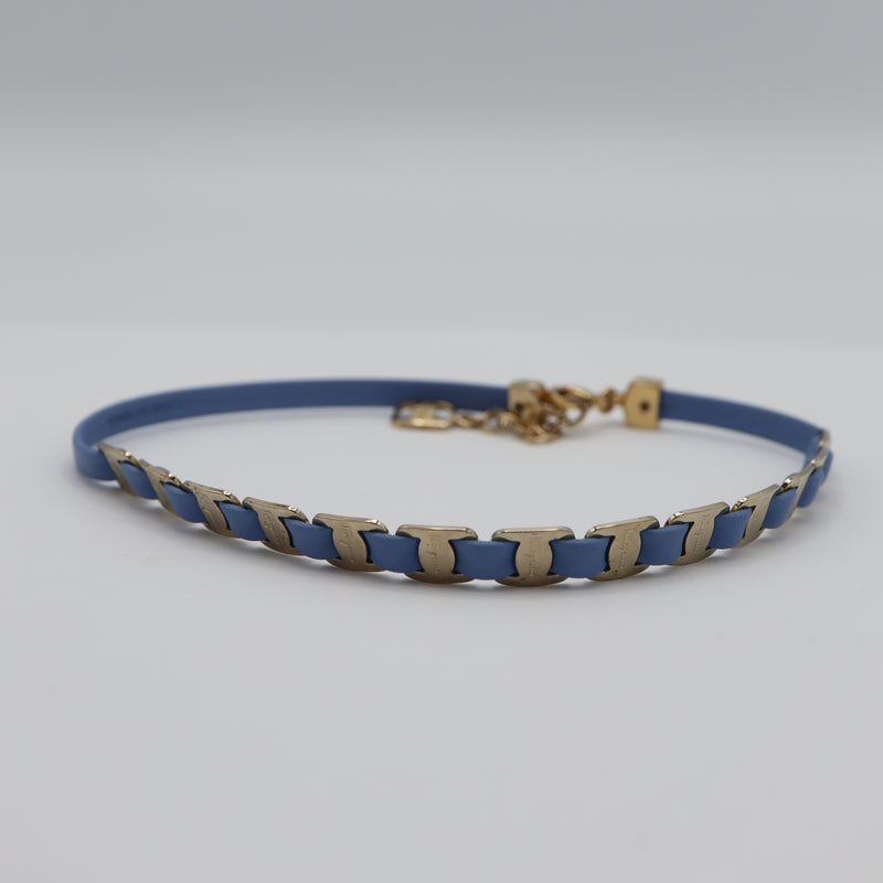 Salvatore Ferragamo フェラガモム ブレスレット 水色 約11.3g アクセサリー 箱袋有 H4557